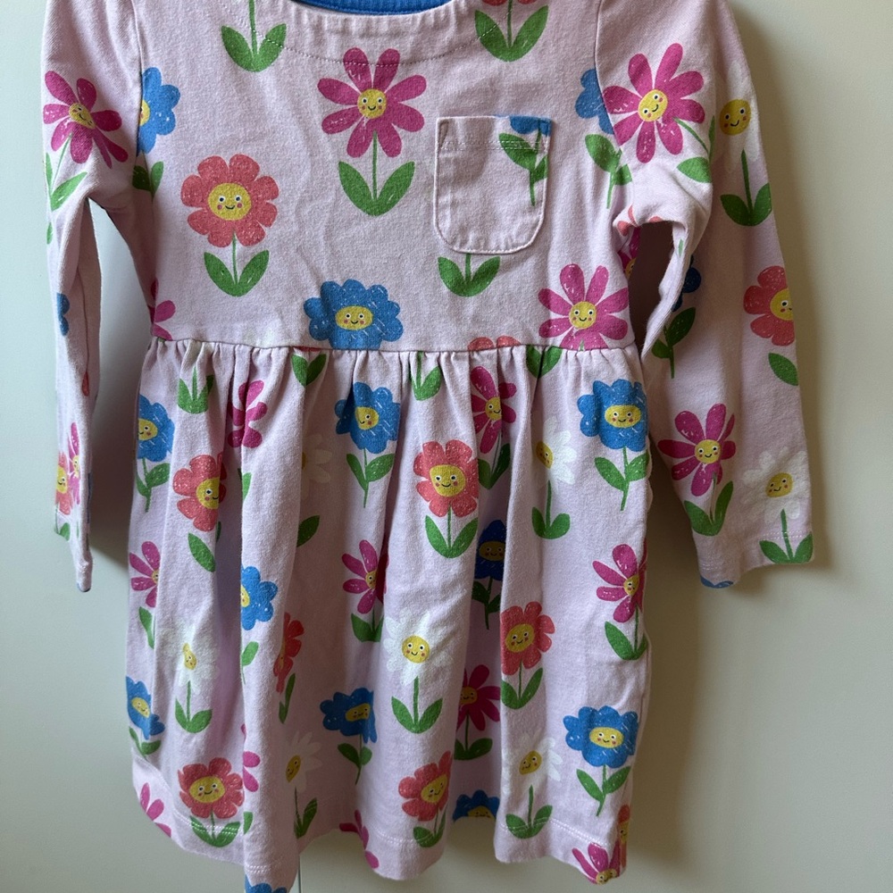 Mini Boden daisy Long Sleeve Dress